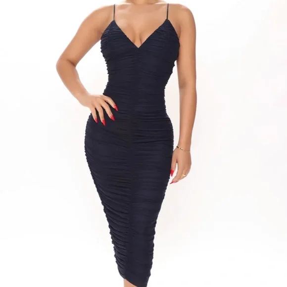 Fashion Nova | Dresses | Fashion Nova Medium Navy Blue | Poshmark